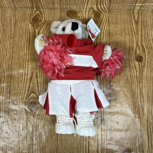 Tender Heart Treasures THT Cheerleader Bear THT Football‎ Bear Lot Of 3 1991 - Picture 14 of 16
